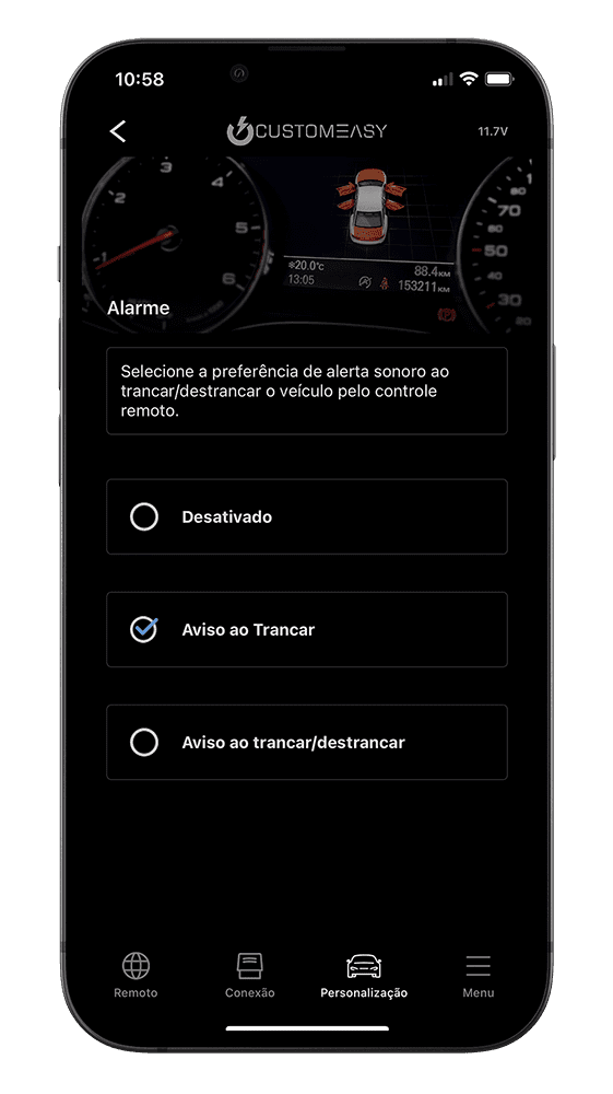 Tela do App CustomEasy 3