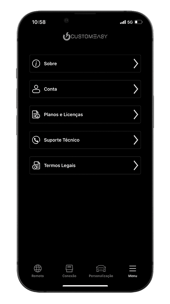 Tela do App CustomEasy 5